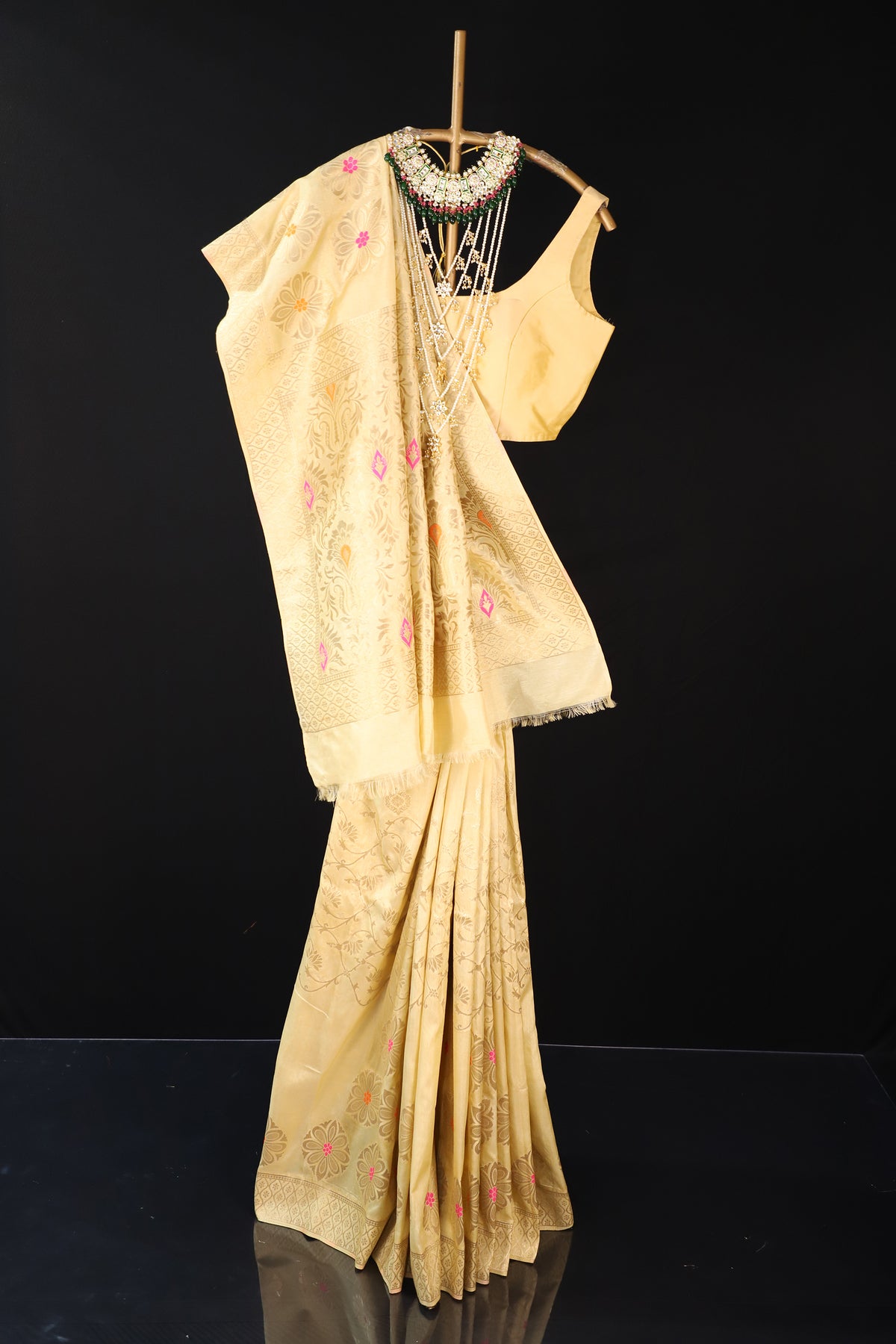 Semi Banarasi Soft Silk Saree