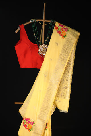 Semi Banarasi Soft Silk sarees