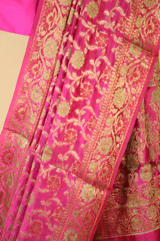 Magenta Pure Silk Saree