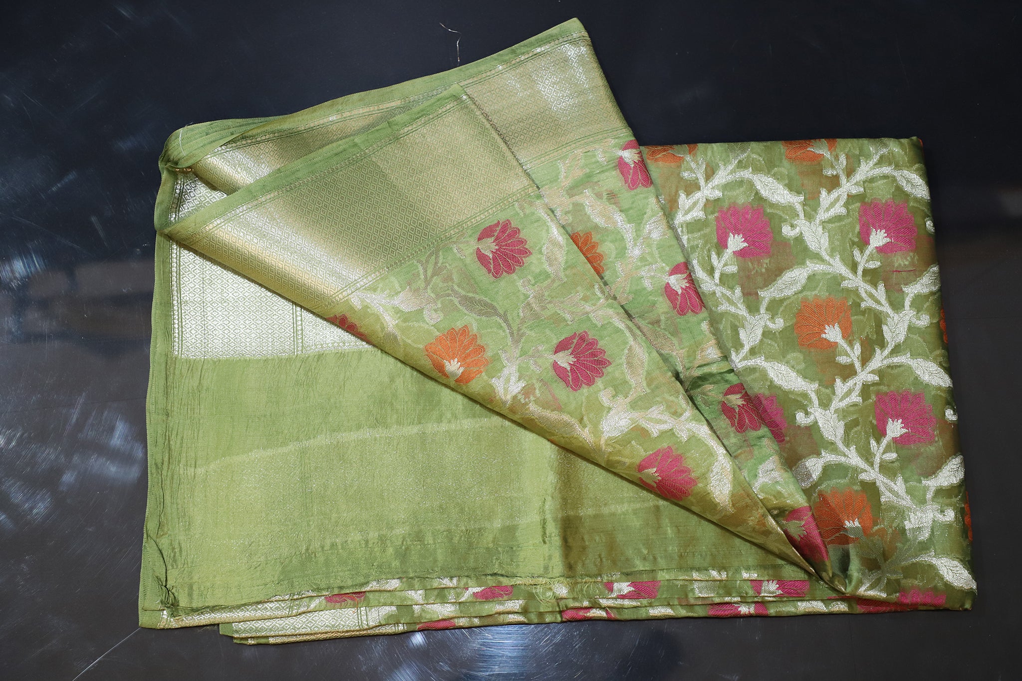 Green Pure Silk Saree