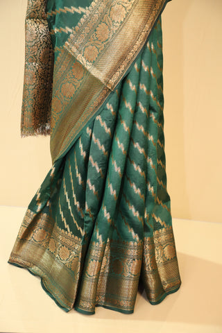 Green Pure silk sarees